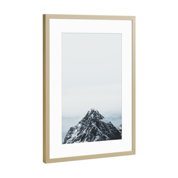 Poster mit Rahmen Gold "Minimal peak" artboxONE - Natur,Reise,Reise / Länder