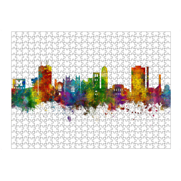 Puzzle Ravensburger "Ann Arbor Michigan Skyline" artboxONE - Städte