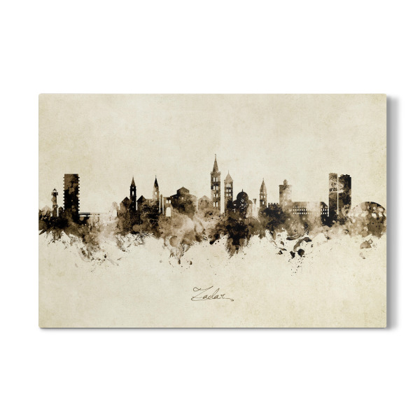 Galerie-Print "Zadar Croatia Skyline Sepia" 30x20 cm artboxONE