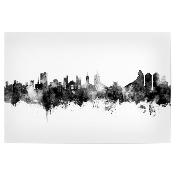 Poster "Boulder Colorado Skyline Black" artboxONE - Städte,Schwarzweiß