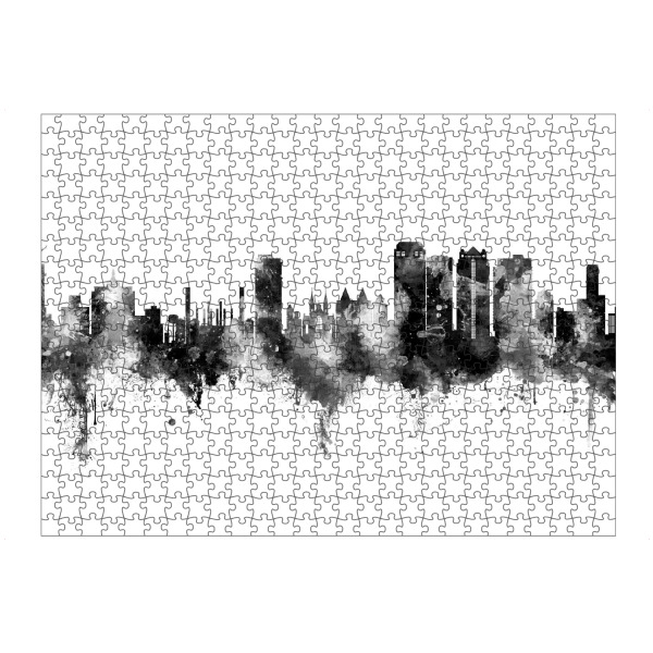 artboxONE Puzzle "Birmingham Alabama Skyline Black" artboxONE - Städte,Schwarzweiß