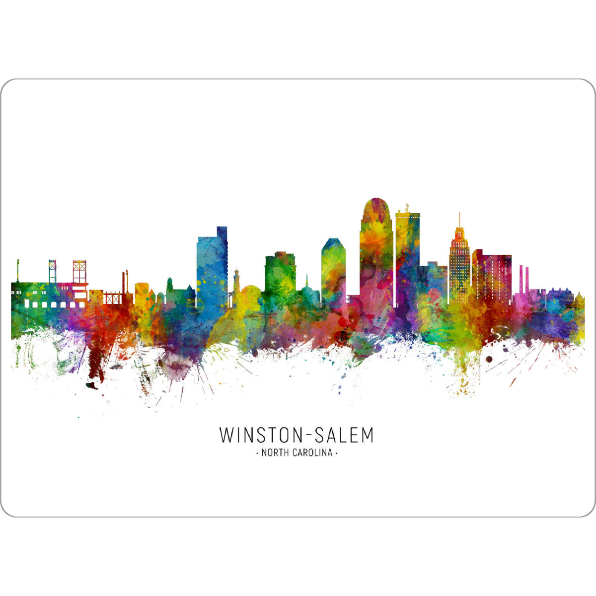 Tischset "Winston-Salem Skyline txt" artboxONE - Städte