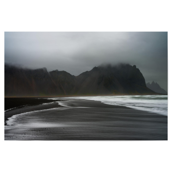 Poster 30x20 cm "Stokksnes" artboxONE - Natur,Schwarzweiß