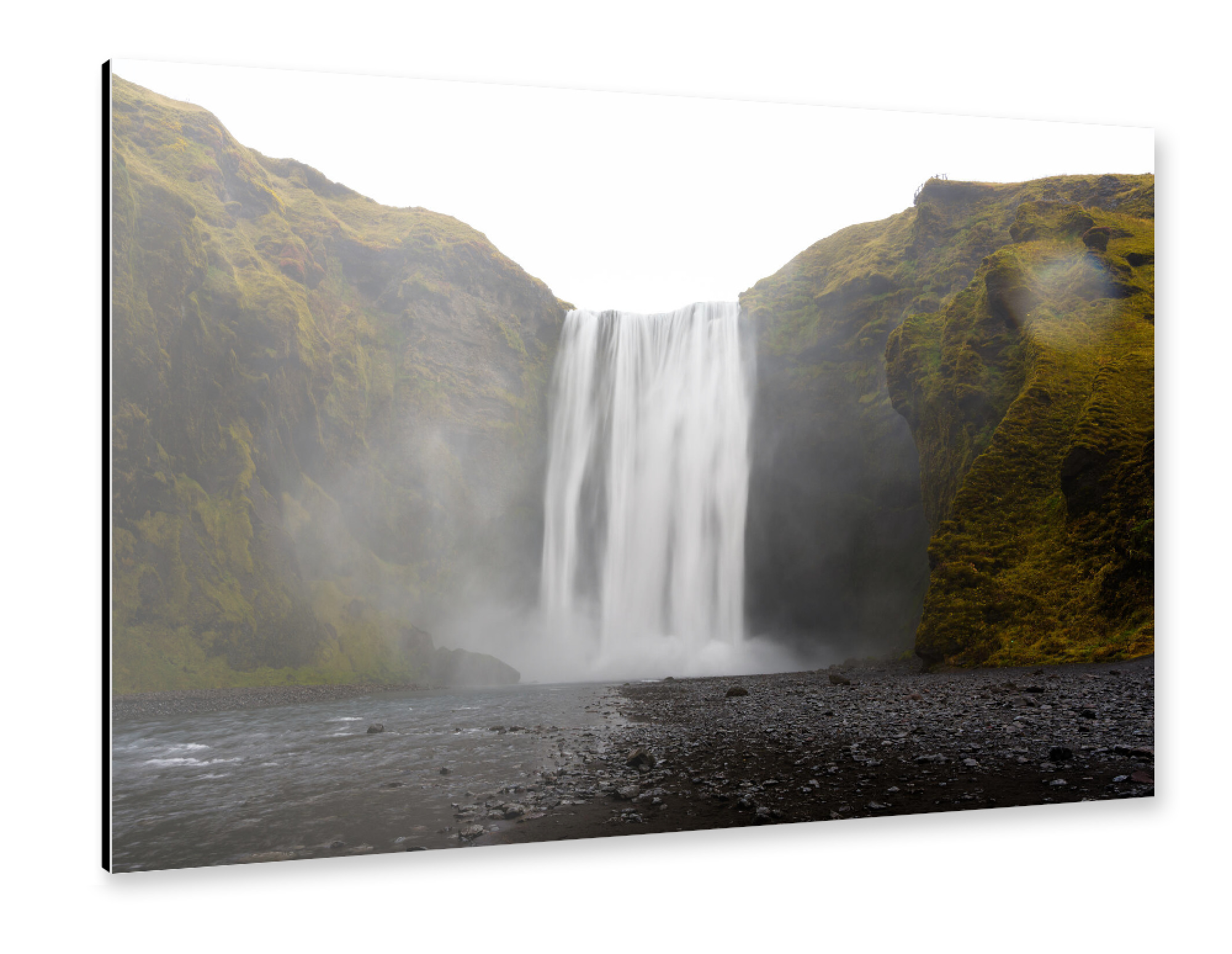 Alu-Dibond "Skógafoss waterfall" 75x50 cm artboxONE