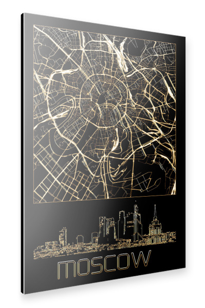 Alu-Dibond "Moskau in Gold" 30x20 cm artboxONE