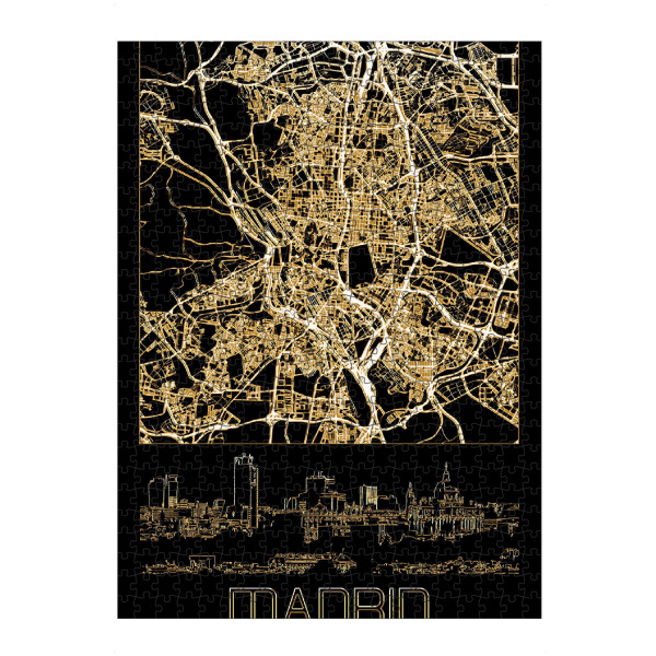 Puzzle Ravensburger "Madrid in Gold" artboxONE - Städte