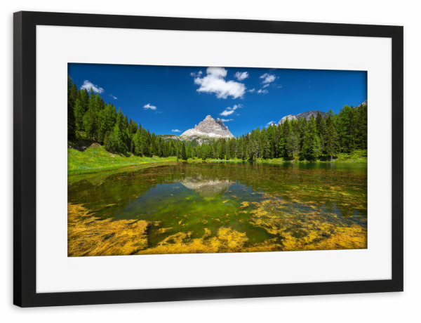 Poster mit Rahmen schwarz "Summer at the Lake" artboxONE - Natur,Reise