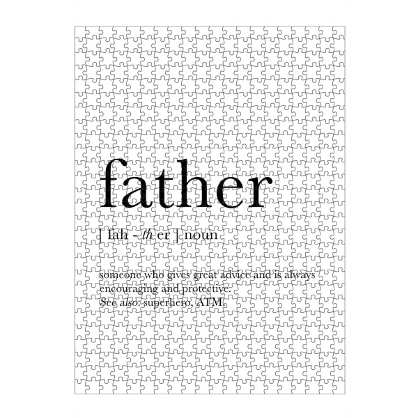 Puzzle Ravensburger "Father Definition" artboxONE - Typografie,Schwarzweiß,Für Mama,Für Papa,Männer,Lustig