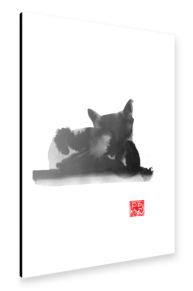 Alu-Dibond "Black cat" 30x20 cm artboxONE