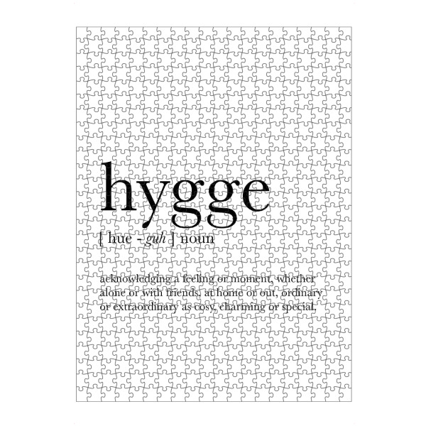 artboxONE Puzzle "Hygge Definition Black and White" artboxONE - Typografie,Schwarzweiß,Lehrersprüche,Lustig