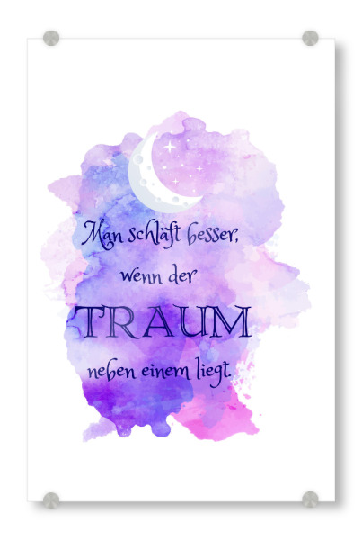 Acrylglasbild "Der Traum" artboxONE - Typografie
