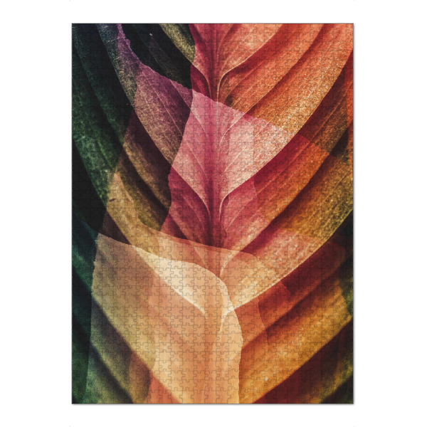 Puzzle Ravensburger "Leaf close up in light" artboxONE - Natur,Floral