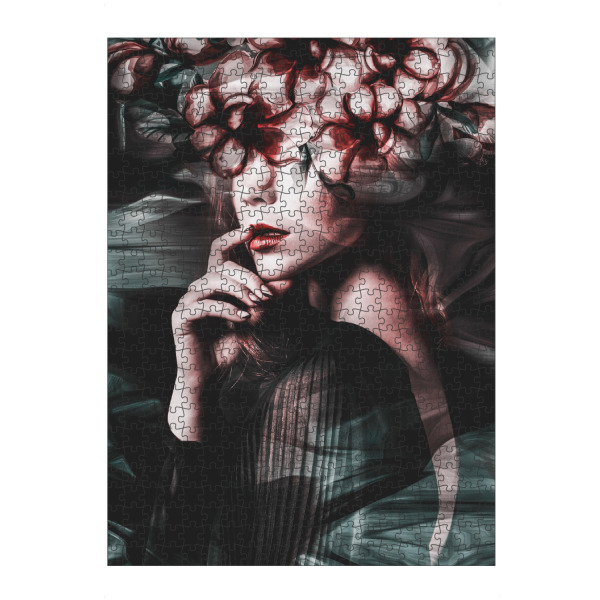 artboxONE Puzzle "Floral head" artboxONE - Natur,Floral,Menschen