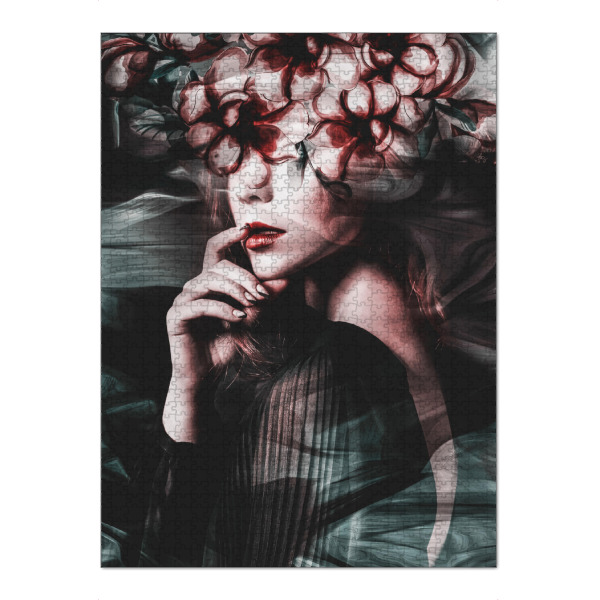 Puzzle Ravensburger "Floral head" artboxONE - Natur,Floral,Menschen