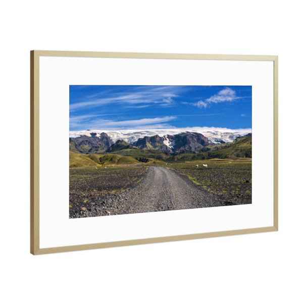 Poster mit Rahmen Gold "Wilderness Road" artboxONE - Natur,Reise