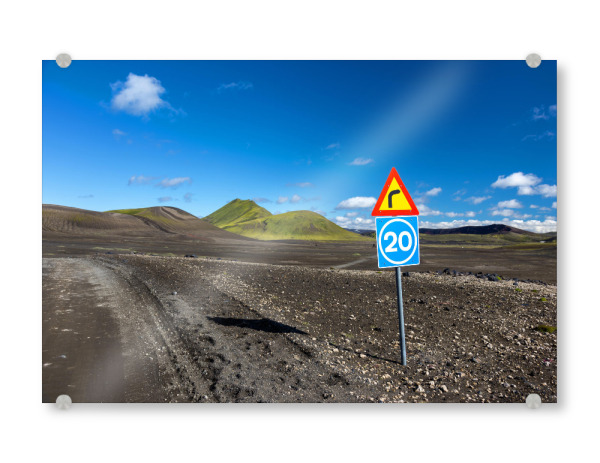 Acrylglasbild "Icelandic Traffic" artboxONE - Natur,Reise