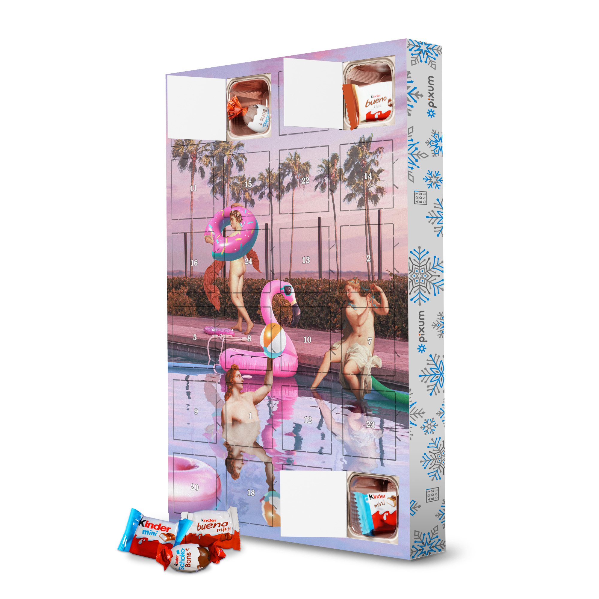 Adventskalender mit Produkten von Kinder VINTAGE POOL PARTY artboxONE Adventskalender Menschen