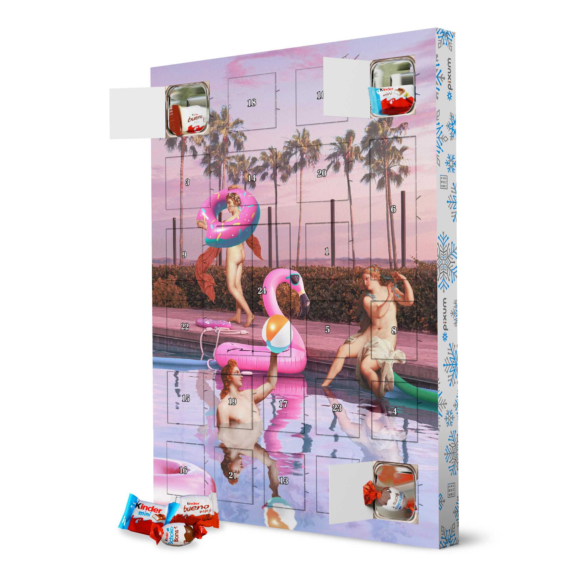 Adventskalender XXL mit Produkten von Kinder VINTAGE POOL PARTY artboxONE Adventskalender Menschen