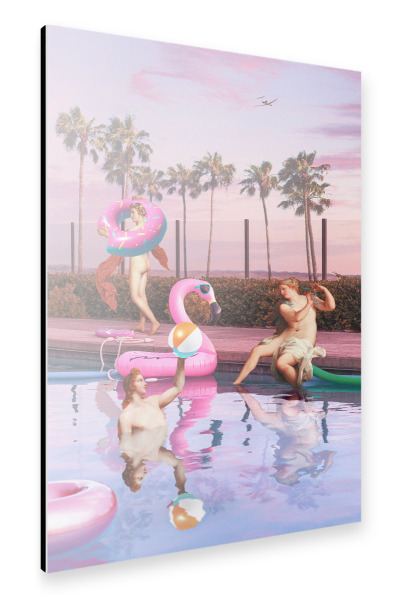 Alu-Dibond "VINTAGE POOL PARTY" 30x20 cm artboxONE