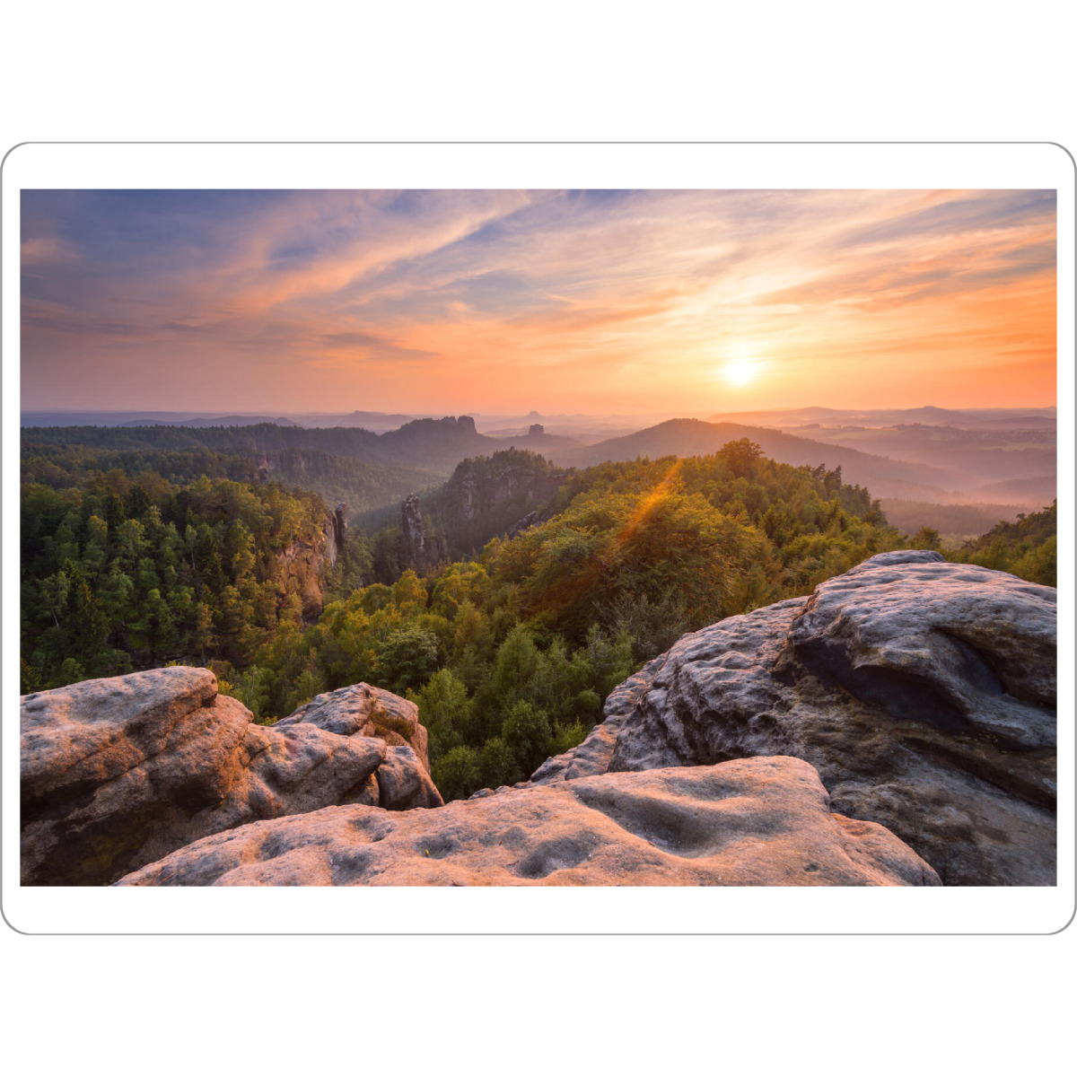 Tischset "Saxon Switzerland Sunset" artboxONE - Natur,Reise / Länder