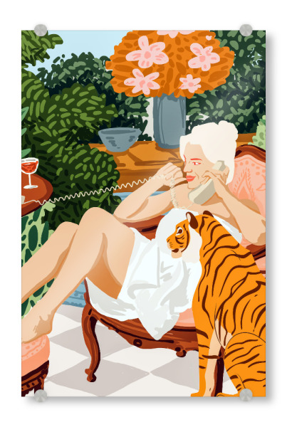 Acrylglasbild "Gossip" artboxONE - Tiere,Menschen