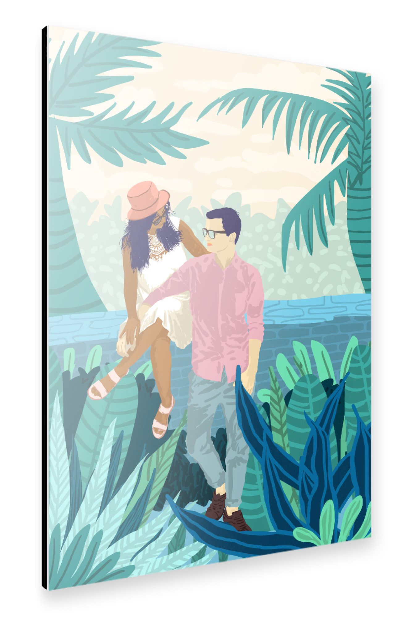 Alu-Dibond "Tropical Romance" 75x50 cm artboxONE