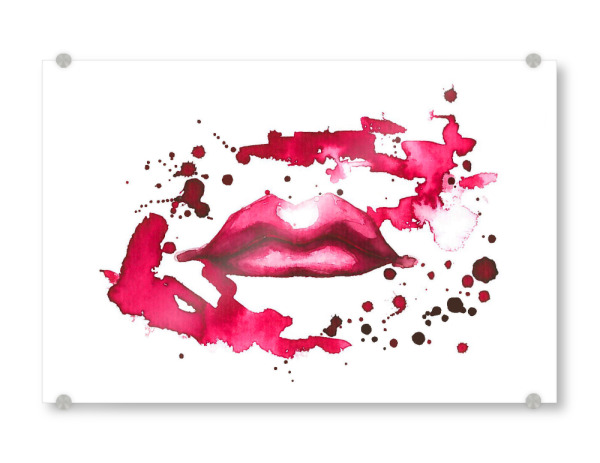 Acrylglasbild "Mighty Mouth" artboxONE - Abstrakt,Liebe,Streetart