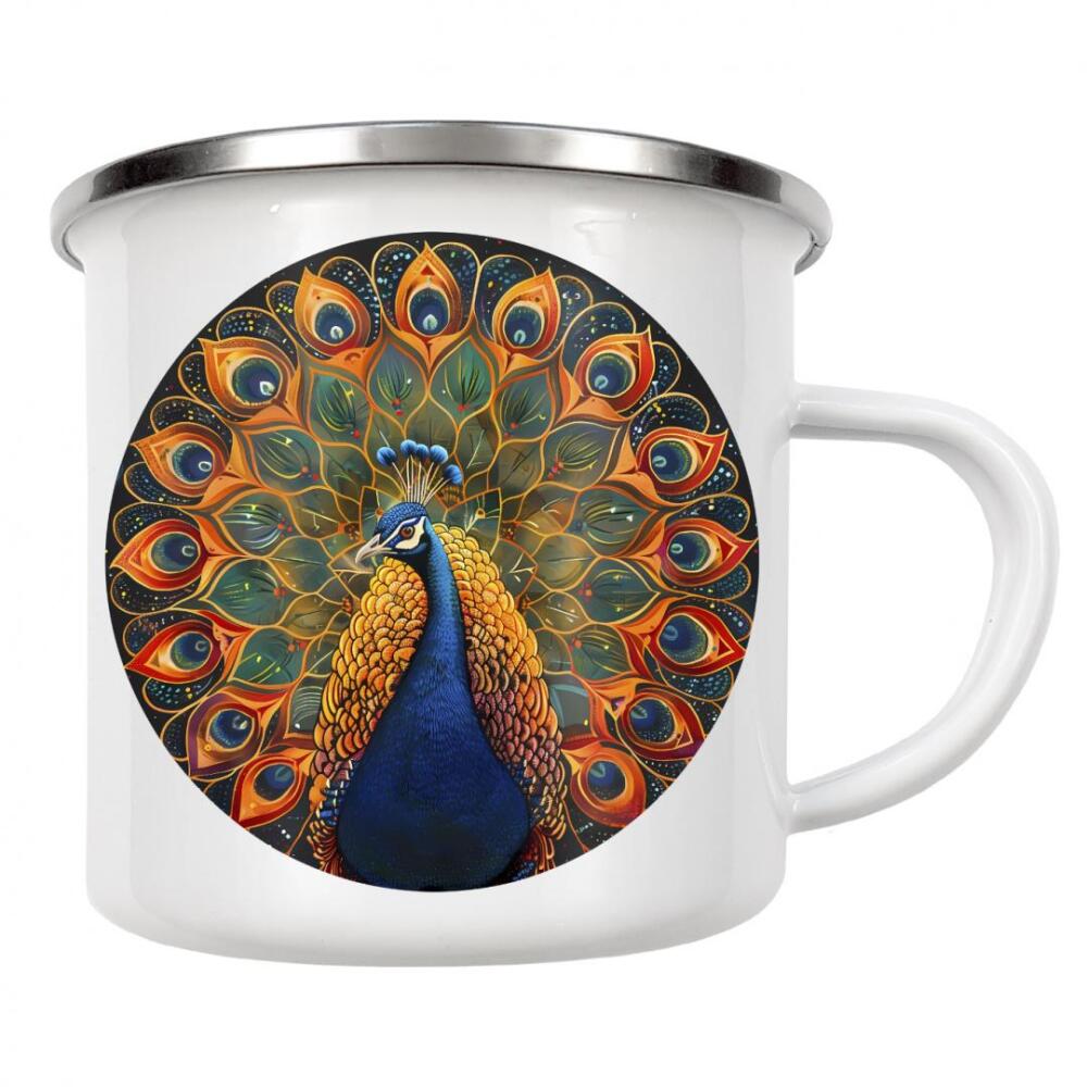 Emaille Tasse "Mandala - Pfau" artboxONE - Natur,Tiere,Abstrakt