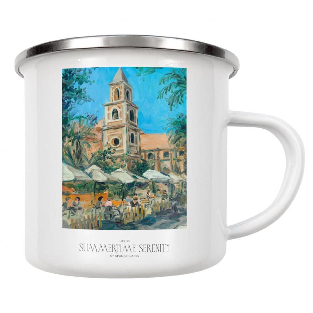 Emaille Tasse "Spanisches Café" artboxONE - Reise,Architektur,Reise / Länder