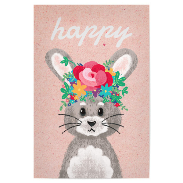 Poster "Happy Hase!" artboxONE - Für Kinder,Tiere