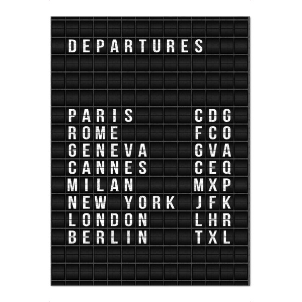 Puzzle Ravensburger "Departure" artboxONE - Städte,Typografie,Reise,Schwarzweiß