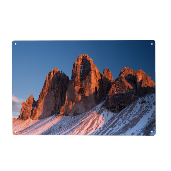 Metall Poster "Tre Cime at sunset" artboxONE - Natur,Reise / Länder
