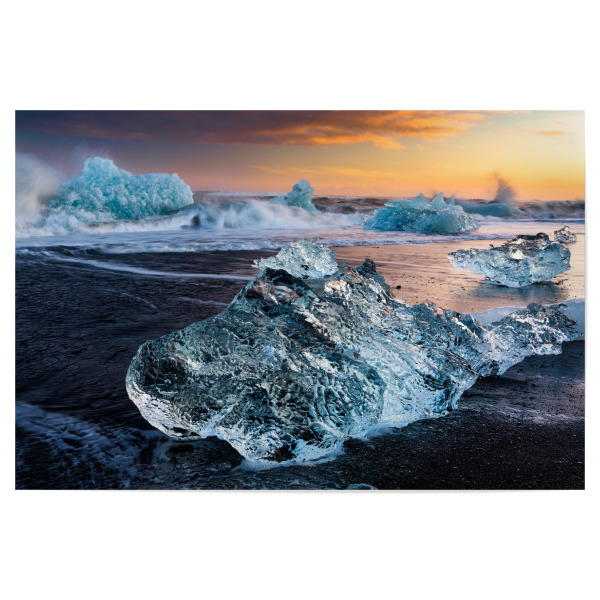 Poster "Jökulsárlón ice beach" artboxONE - Natur,Reise / Strand und Meer