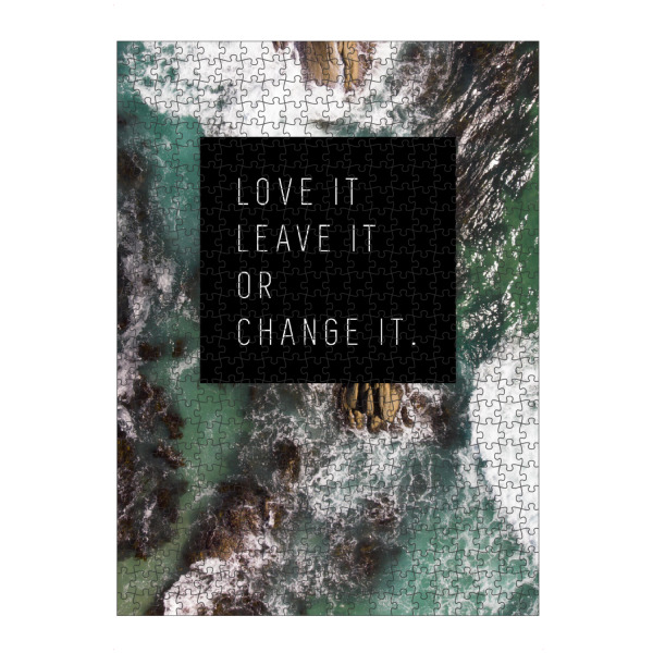Puzzle Ravensburger "Love it - Rocks" artboxONE - Typografie,Natur,Reise,Reise / Strand und Meer
