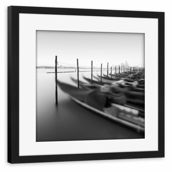 Poster mit Rahmen schwarz "Venedig Gondola Study X" artboxONE - Städte,Schwarzweiß,Architektur,Reise / Strand und Meer,Städte / Venedig,Reise / Länder