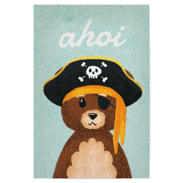 Poster 30x20 cm "Ahoi Bär!" artboxONE - Für Kinder,Tiere