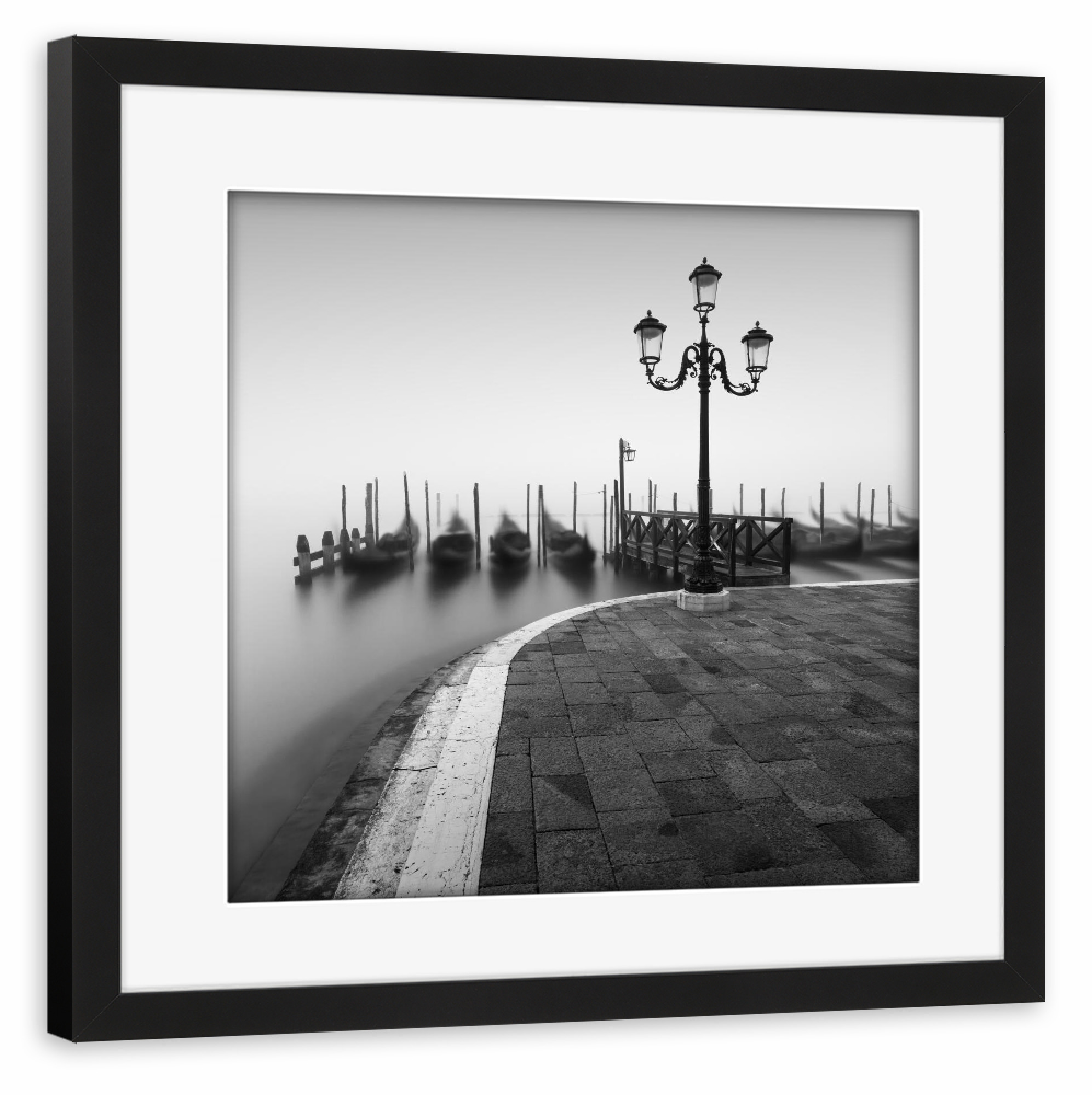 Poster mit Rahmen schwarz "Angolo Venedig" artboxONE - Städte,Reise,Schwarzweiß,Architektur,Reise / Strand und Meer,Städte / Venedig