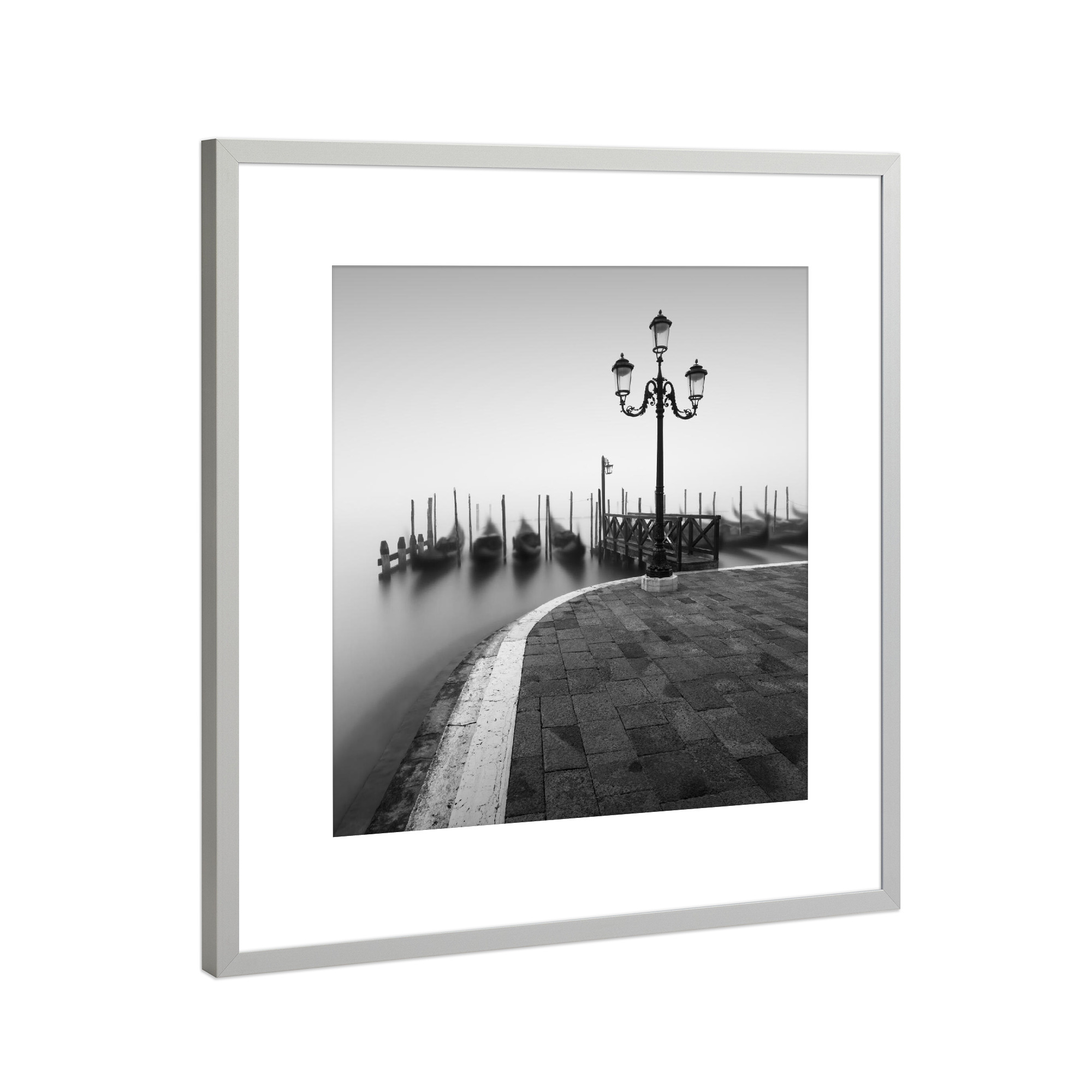 Poster mit Rahmen Silber "Angolo Venedig" artboxONE - Städte,Reise,Schwarzweiß,Architektur,Reise / Strand und Meer,Städte / Venedig