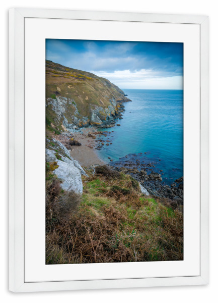 Poster mit Rahmen weiß "Küste in Irland" artboxONE - Natur,Reise - Meer,Landschaft,Landscape,Sea,Water,Coast,Nature,Natur,Sky,Wasser