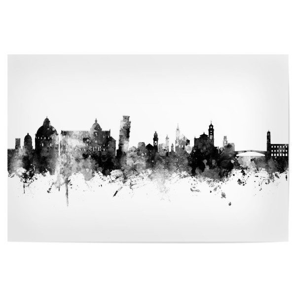 Poster 30x20 cm "Pisa Italy Skyline Black" artboxONE - Städte,Schwarzweiß