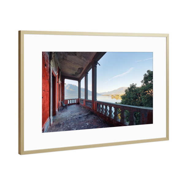 Poster mit Rahmen Gold "Lake View" artboxONE - Reise,Architektur,Reise / Länder