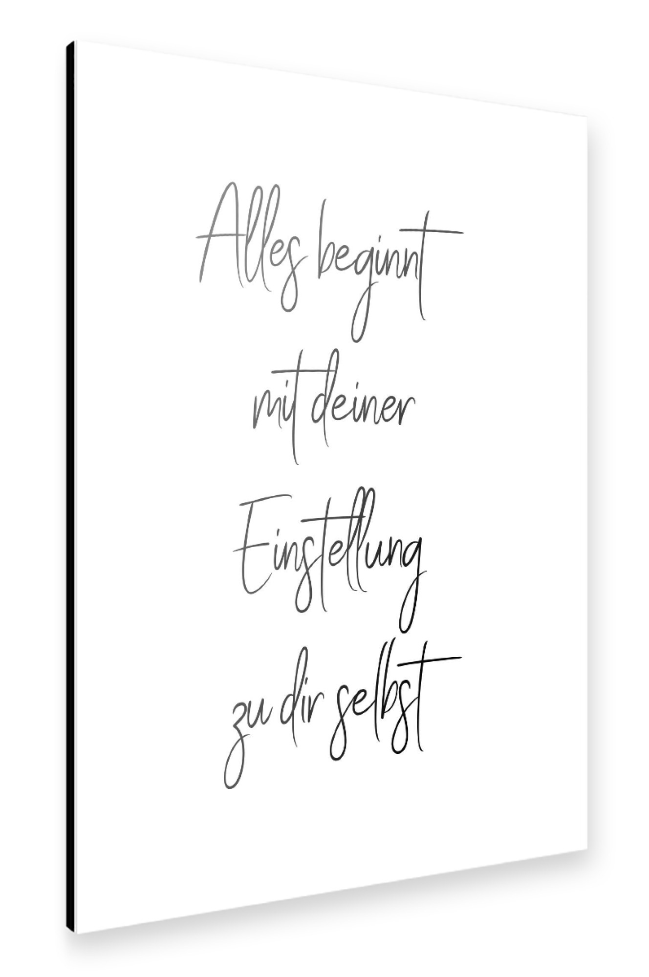 Alu-Dibond "Deine Einstellung" 75x50 cm artboxONE