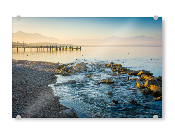 Acrylglasbild "Sonnenaufgang am Chiemsee" artboxONE - Natur,Reise / Strand und Meer