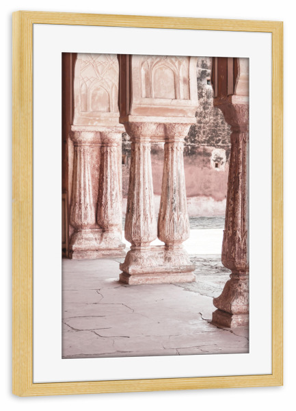 Poster mit Rahmen kiefer "Pink Column" artboxONE - Architektur,Reise / Asien,Reise / Länder,Städte / Weitere