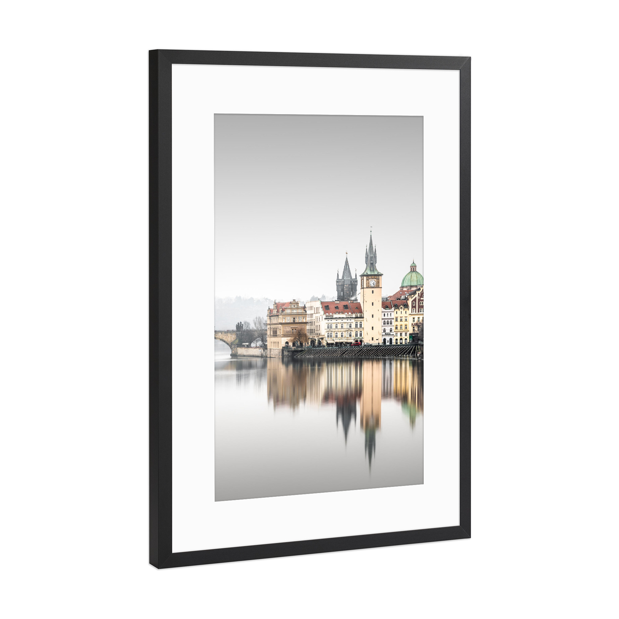 Poster mit Rahmen Schwarz (Metallic) "Vltava Study Prag" artboxONE - Städte,Architektur,Reise / Strand und Meer,Reise / Länder,Städte / Prag