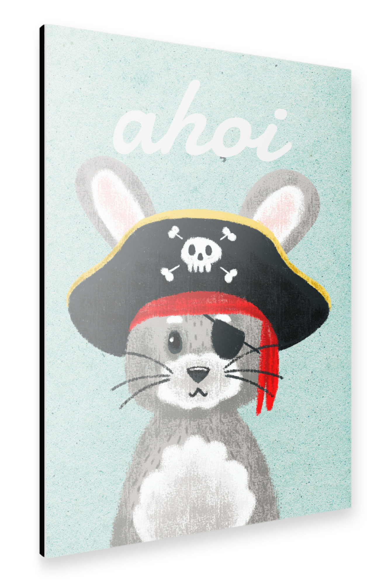 Alu-Dibond "Ahoi Hase!" 75x50 cm artboxONE