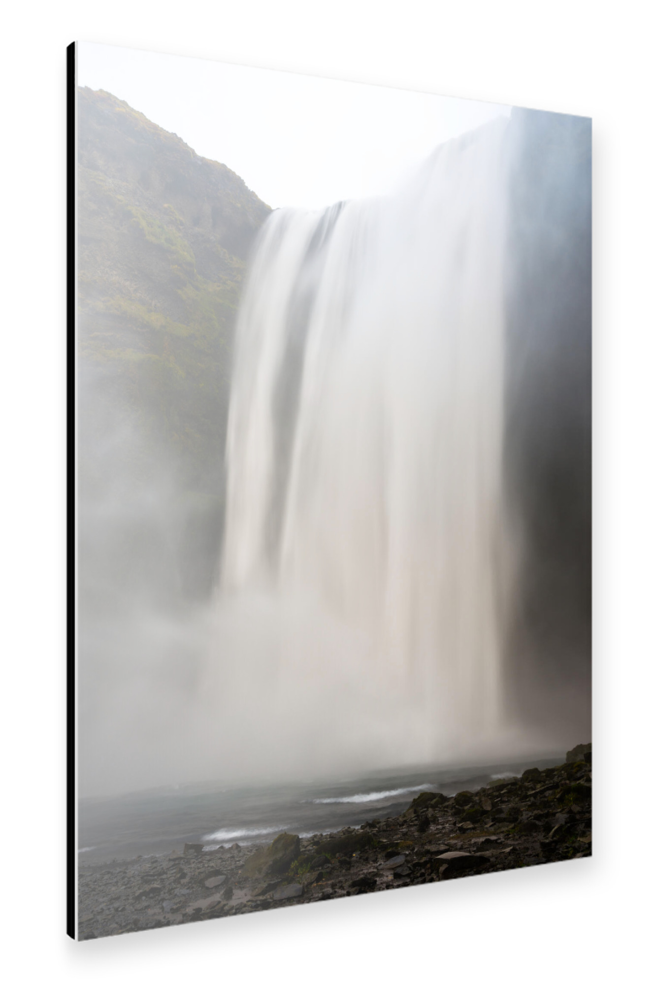 Alu-Dibond "Skógafoss waterfall Iceland" 75x50 cm artboxONE