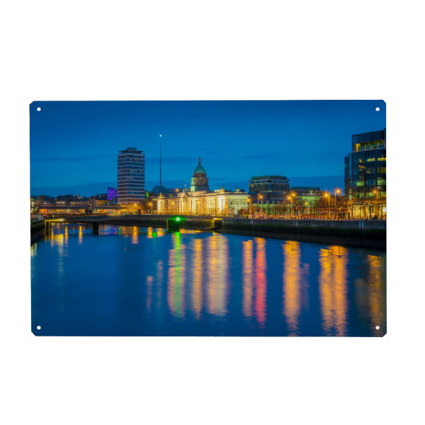 Metall Poster "Abend in Dublin" artboxONE - Städte