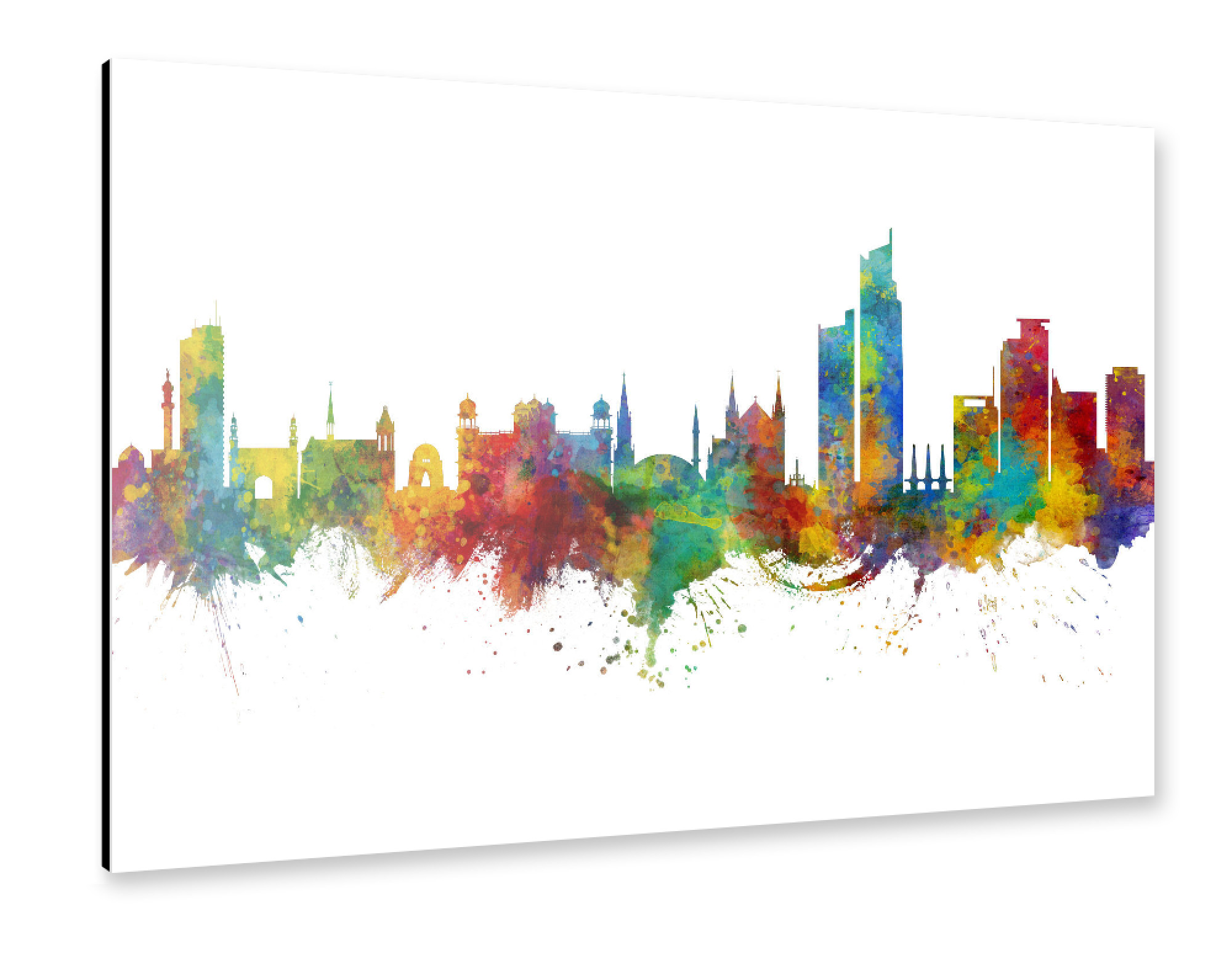 Alu-Dibond "Karachi Pakistan Skyline" 30x20 cm artboxONE
