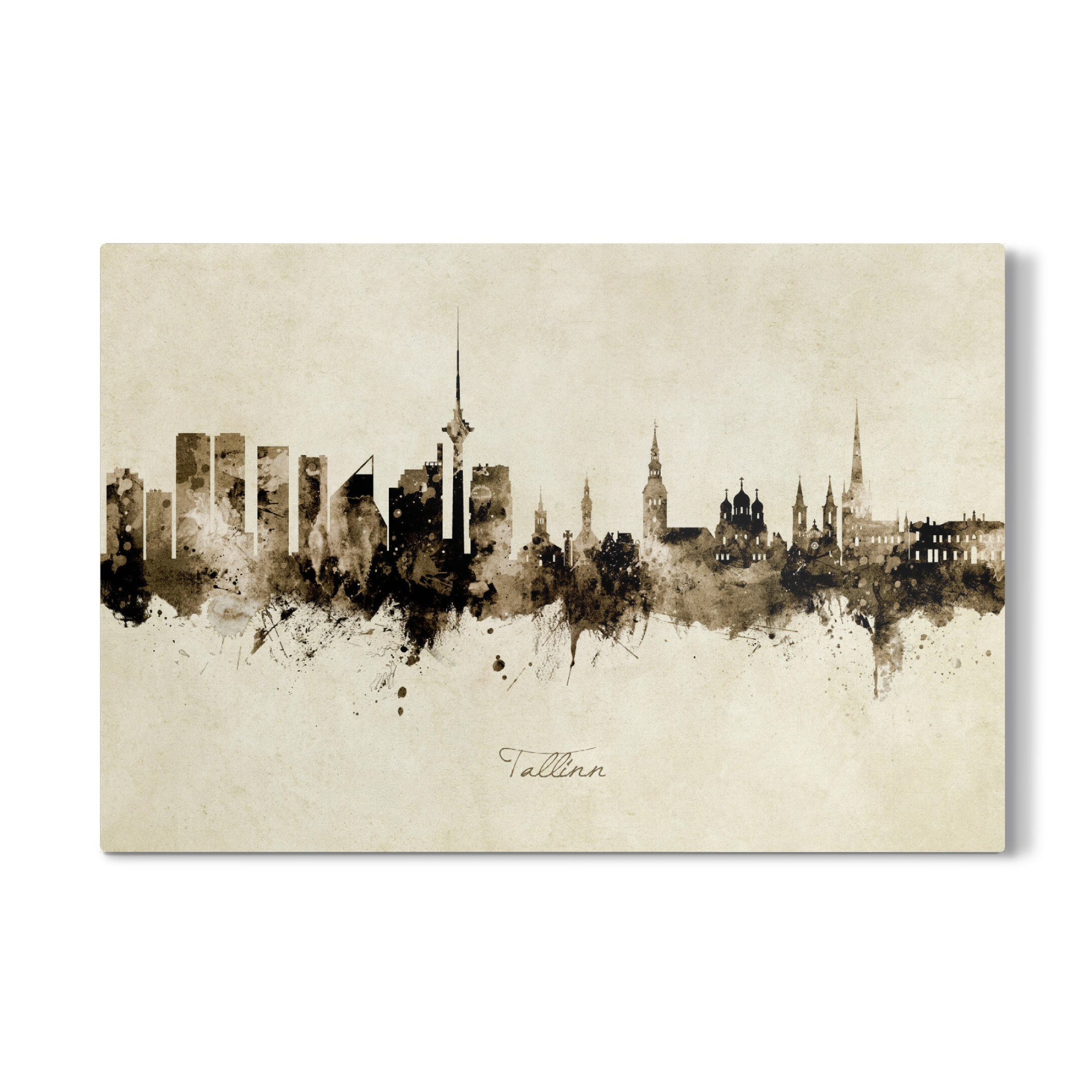 Galerie-Print "Tallinn Estonia Skyline Sepia" 75x50 cm artboxONE